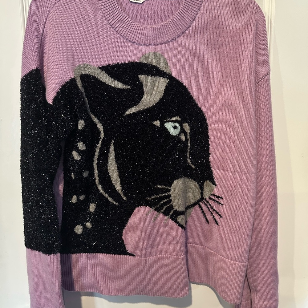 Purple Leopard Sweater